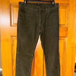 Green Corduroy J Crew Chinos